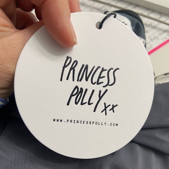 Princess Polly Raney Bodysuit Size 2 Gray Strapless New With Tag - Picture 6 of 9